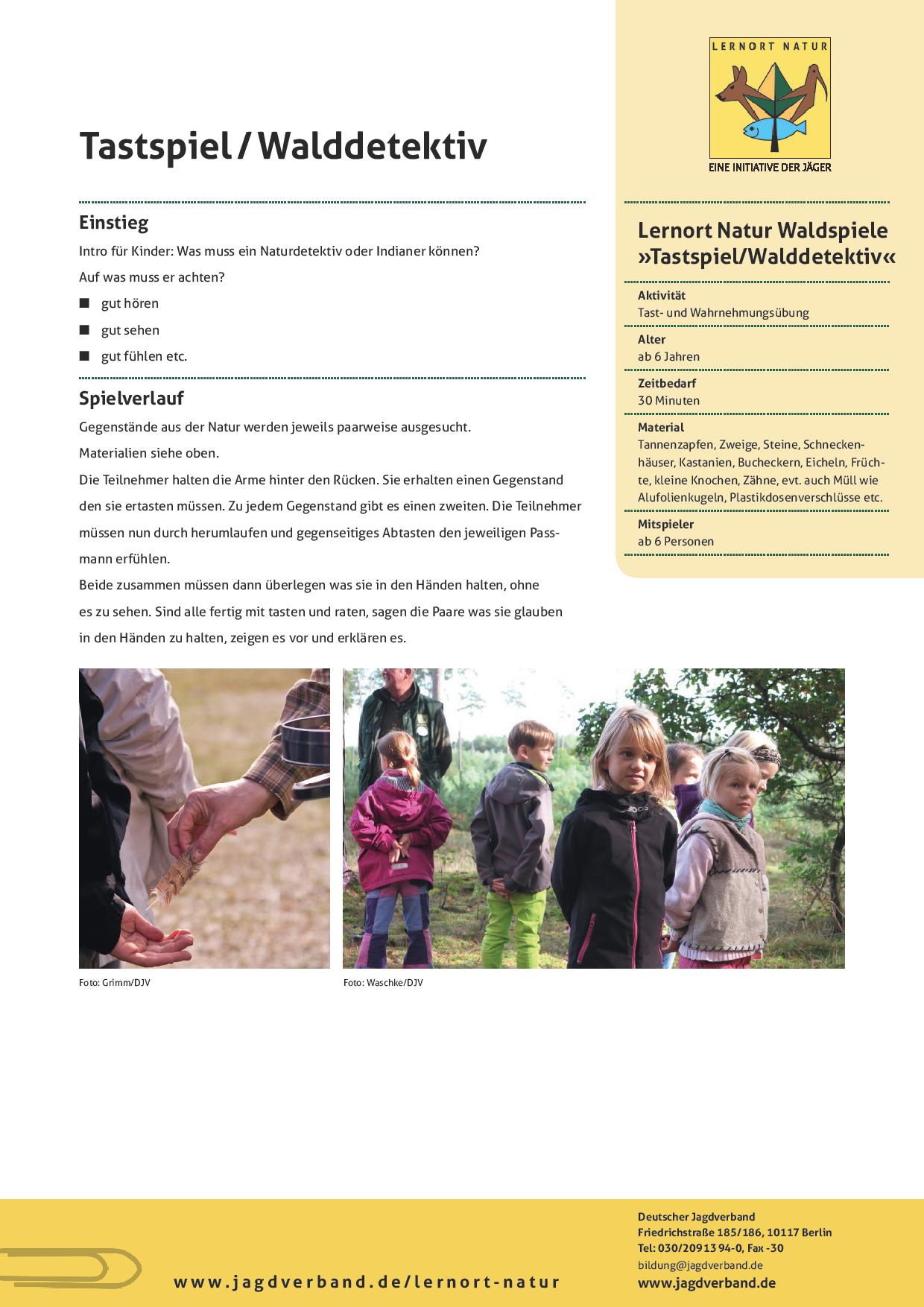 Waldspiel Tasten