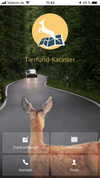 Die App bietet ein modernes Design. Innerhalb weniger Klicks können Tierfunde erfasst und angesehen werden. (Quelle: DJV) Die App bietet ein modernes Design. Innerhalb weniger Klicks können Tierfunde erfasst und angesehen werden.