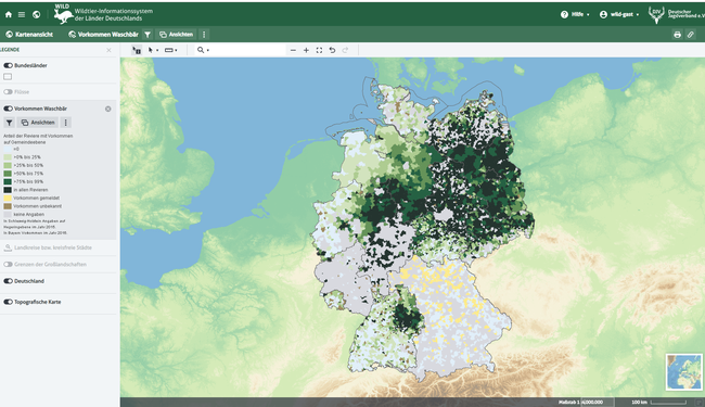 Auf der Internet-Seite www.wild-monitoring.de können Nutzer interaktive Tabellen, Karten und Diagramme erstellen.