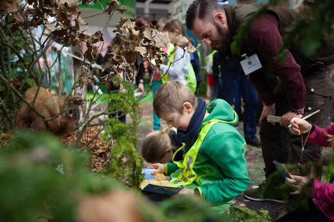 Besonders beliebt bei Kindern und Familien: Das Quiz im naturnahe Biotop.