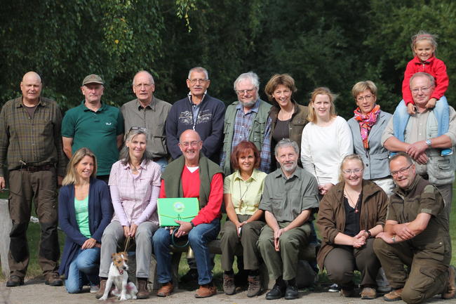 Teilnehmer und Referenten einen Lernort Natur Seminars