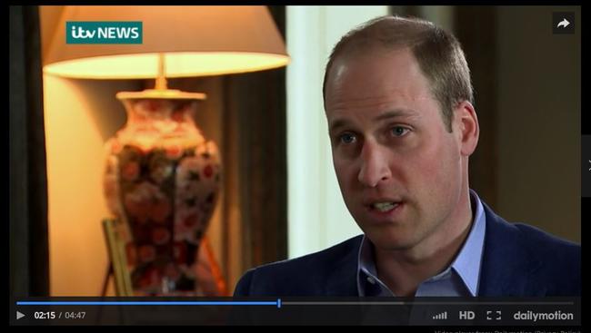 Prinz William im ITV-News-Interview