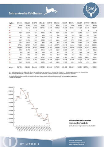 Feldhase: Jagdstatistik 2020-2021