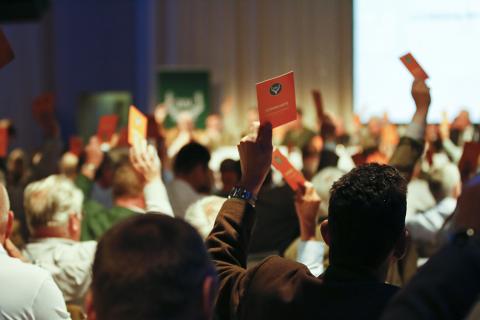 Bundesjägertag 2014: Bei allen Abstimmungen demonstrierten die anwesenden Delegierten Einigkeit.