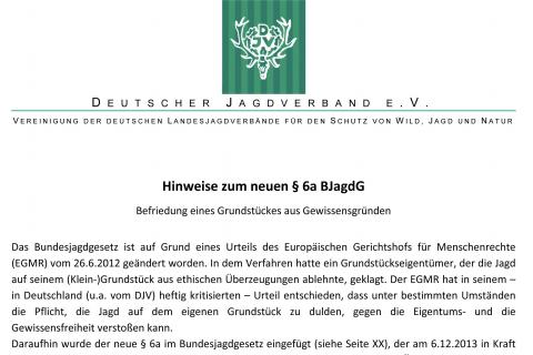 DJV Hinweise zum neuen BJagdG (Quelle: DJV)