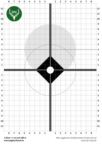DJV-Schießscheibe 100 Meter