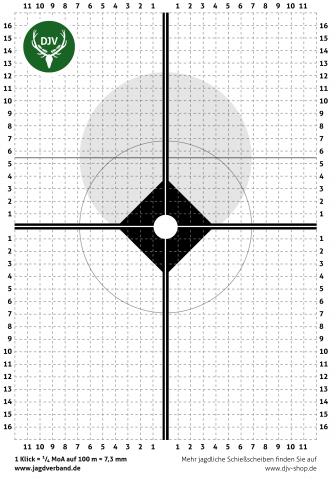 DJV-Schießscheibe 100m MOA