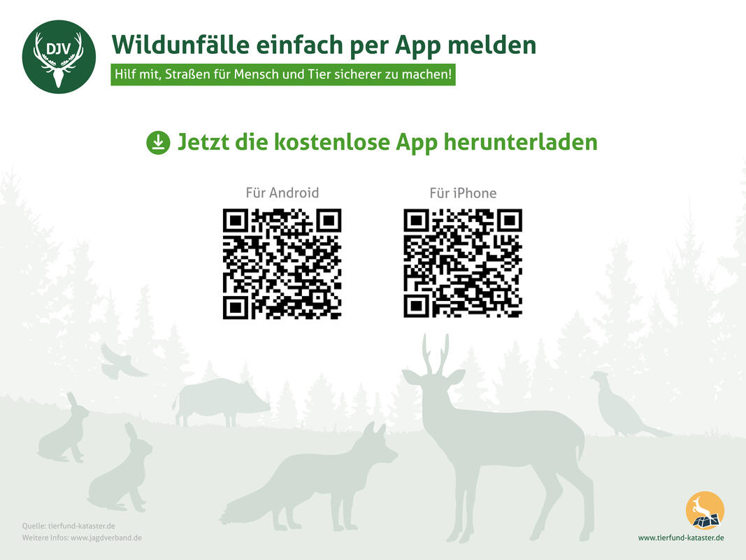 Tierfund-Kataster-App Download (Quelle: DJV)
