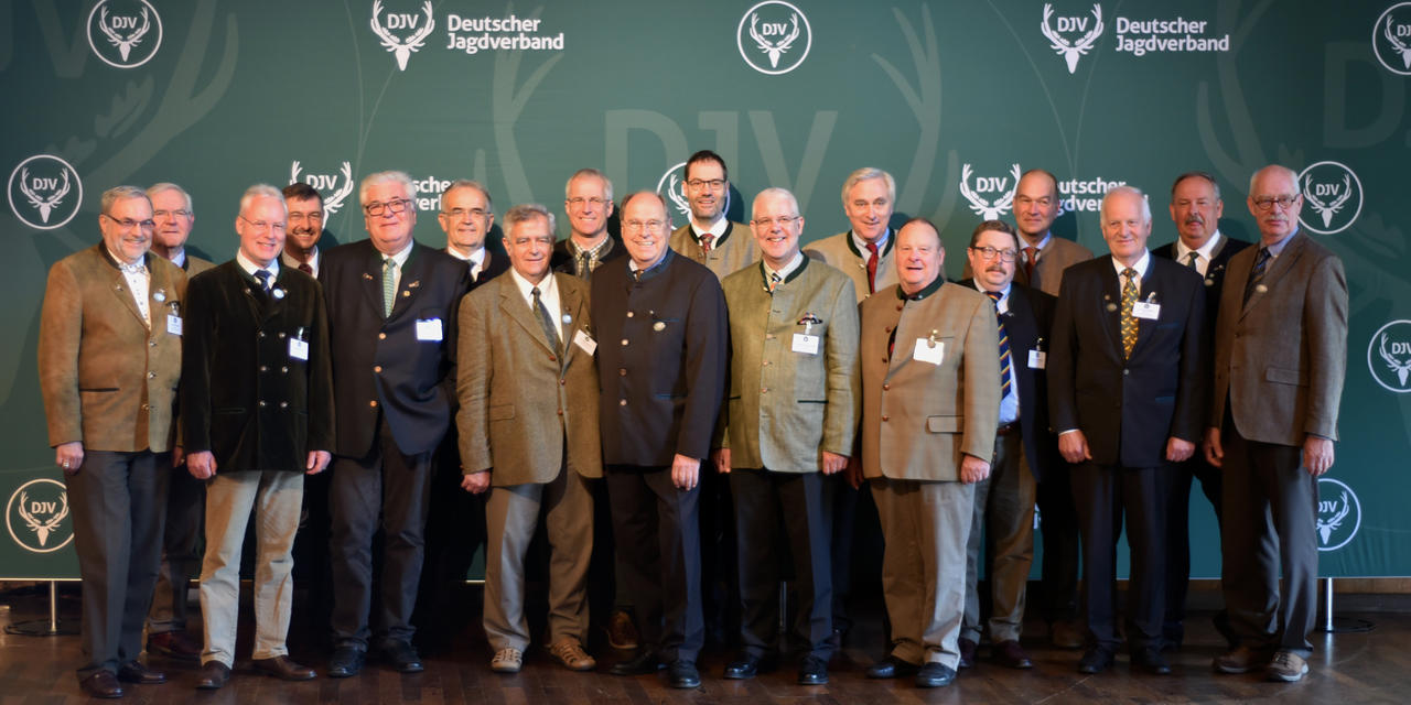 Das Präsidium des Deutschen Jagdverbandes auf dem Bundesjägertag 2016